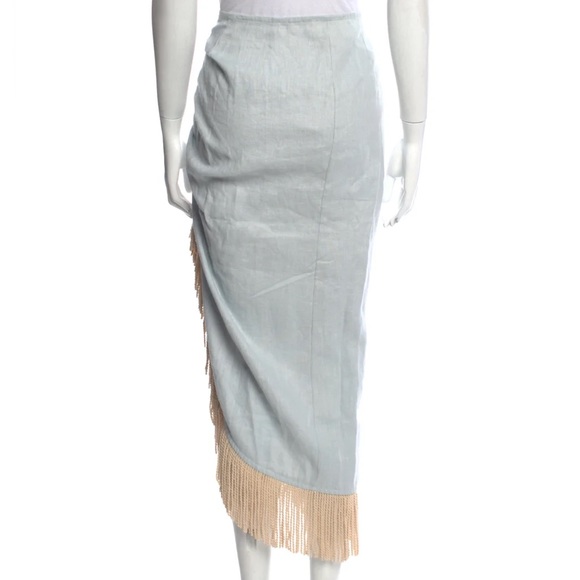 Just BEE Queen Fringe Linen Skirt Size S - Picture 8 of 14